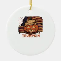Halloween, Pumpkin Trumpkin, Make Halloween Great  Ceramic Ornament