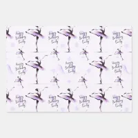 Pretty Ballerina Any Name Birthday Wrapping Paper 