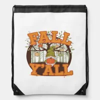 It’s Fall Y’all Pumpkin Gnome Autumn Funny Casual Drawstring Bag