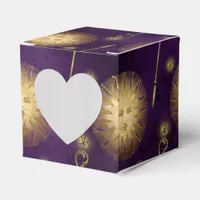 Purple and Gold Wizard Favor Boxes