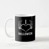 Halloween Skeleton Hands Heart Cute Women Girls Ki Coffee Mug