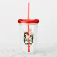 Vocal Red-bellied Woodpecker Acrylic Tumbler