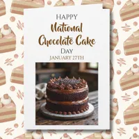 Happy National Chocolate Cake Day | Jan 27th Card