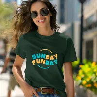 Blue And Yellow Fun Typography T-Shirt