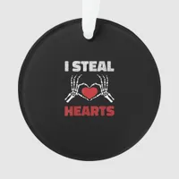 Steal Hearts Valentines Day Funny Skeleton Hand Ornament