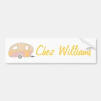 Retro Art Caravan Owner's Bumper Sticker