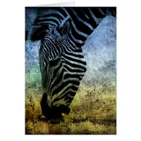 Zebra Blue and Green Grunge Cards