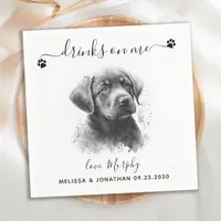 Dog Wedding Cocktail Napkins