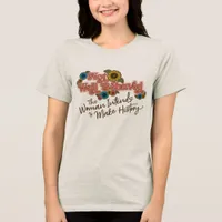 Women Empowerment Handwriting Retro Hippie Floral Tri-Blend Shirt