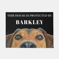 This House is Protected By | Cute Dog | Pet Photo  Doormat