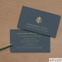 Modern Luxury Logo Wealth Management Business Card