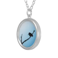 Necklace - Hummingbird and Branch Silhouette