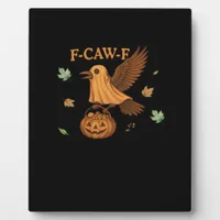 F-Caw-F Halloween Retro Classic Plaque