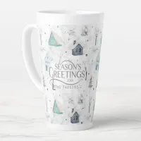 Cozy Home Christmas Teal ID985 Latte Mug