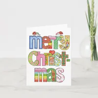 Merry Christmas Ladybug Letters Card