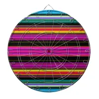 Thin Colorful Stripes - 2 Dartboard With Darts