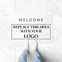 Simple Welcome Business Logo Company Any Color Doormat