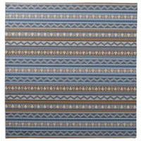 Southwest Style Blue and Brown Geometric Pattern Cloth Napkin