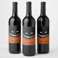 Halloween Monster Wine Label