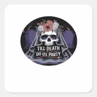 Halloween Wedding Spooky Wedding Halloween Party T Square Sticker