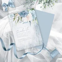 Floral Sparkles Graduation Blue ID889