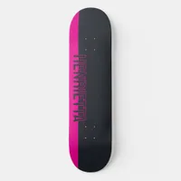 Solid Gray and Pink Customizable Skateboard