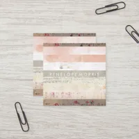 Mixed Media Abstract Beauty Stylist   Square Business Card