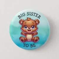 Sister To Be | Woodland Creatures Baby Shower  Button