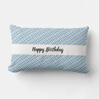 Subtle Pansexual Colors Plaid Lumbar Pillow