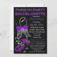 Passion Party Bachelorette, Lingerie Shower Invite