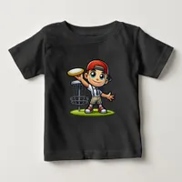 Cute Little Boy Playing Disc Golf Baby T-Shirt