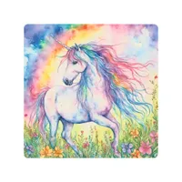 Unicorn Watercolor Metal Print