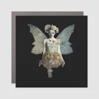 Whimsigoth Zombie Fairy Old Timey Gothic Moody Art Car Magnet