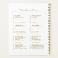  Gold Wedding Checklist Planner