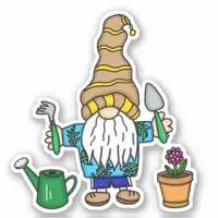 Garden Gnome Cute Hand drawn   Sticker