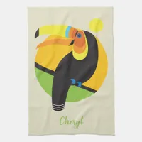 Toucan Rainforest Tropical Bird Art Kitchen Towel