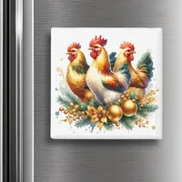 Three French Hens | Twelve Days of Christmas Magnet