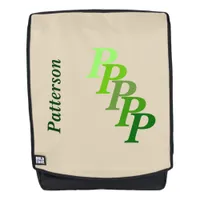 Adult Backpack - Name and Initial in Greens