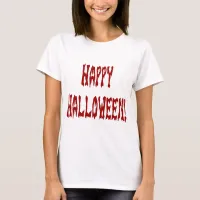 Happy Halloween Gore Text T-Shirt