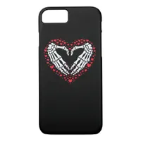 Skeleton Hand Heart Valentines Day Funny Couple Cu iPhone 8/7 Case