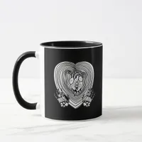 Crying Heart Skeleton Hands Classic Style Mug