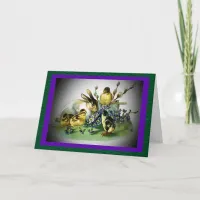 Vintage Easter Rabbit, Baby Chicks & Flowers, ZSSG Holiday Card