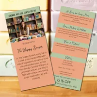 Handmade soap shop workshops tourist info rack card