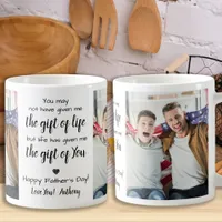 BONUS DAD Custom 2 Photo Step Dad Father's Day Coffee Mug