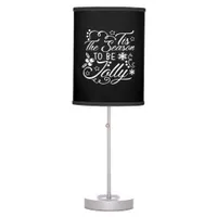 Christmas Eve Merry Christmas Tis The Season Jolly Table Lamp