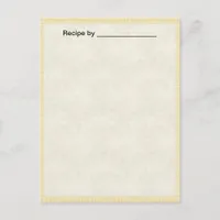 Light Textured Recipe Blank #2 Card
