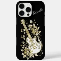 Golden Guitar Strikes Perfect Chord iPhone 16 Pro Max Case