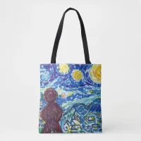 Meeple Starry Night Board Game Art Fun Tote Bag