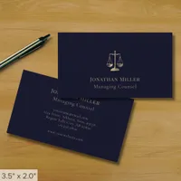 Professional Lawyer Scales of Justice Business Card