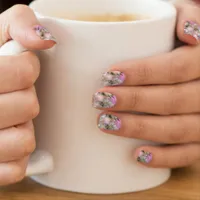 Hydrangea and Roses - Vintage Bouquet in Oil     Minx Nail Art